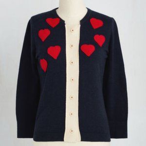 Adorable Modcloth Heart Cardigan